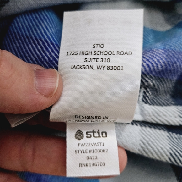 STIO | Hutkeeper Misty Cloud Plaid flannel pocket button up shirt - Picture 6 of 12